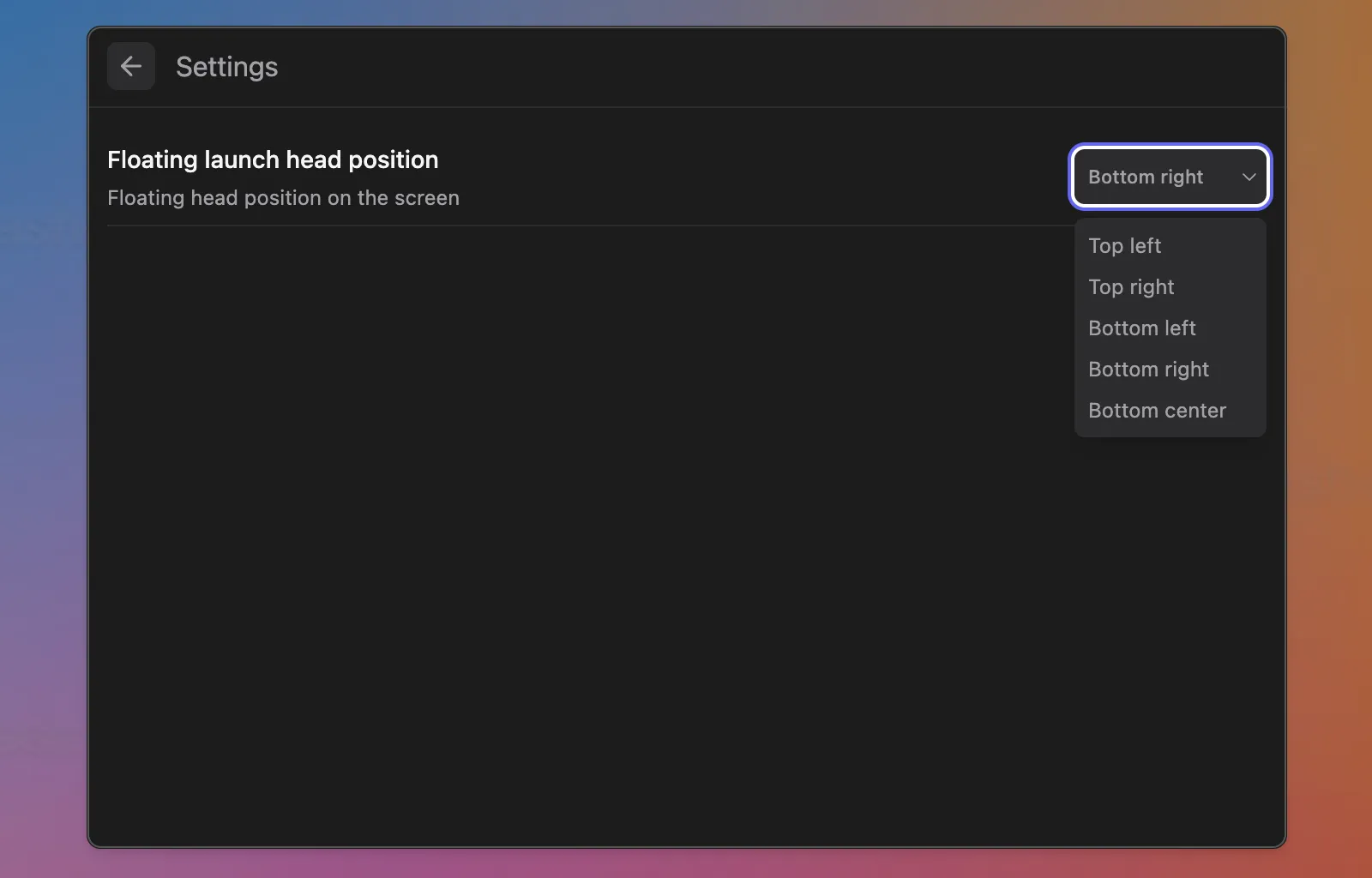 Letmefix Browser - Launch Head Position Customization